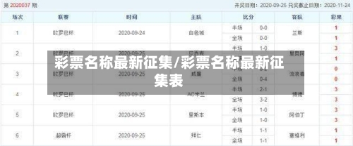 彩票名称最新征集/彩票名称最新征集表-第3张图片