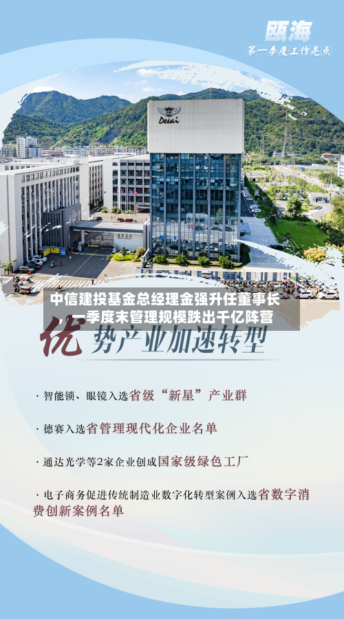 中信建投基金总经理金强升任董事长，一季度末管理规模跌出千亿阵营-第1张图片