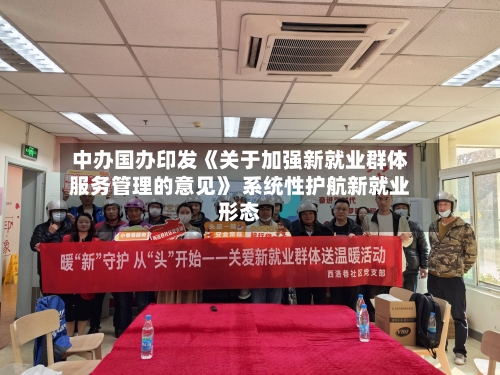 中办国办印发《关于加强新就业群体服务管理的意见》 系统性护航新就业形态-第2张图片