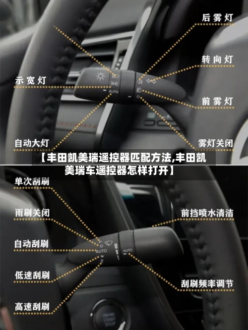 【丰田凯美瑞遥控器匹配方法,丰田凯美瑞车遥控器怎样打开】-第2张图片