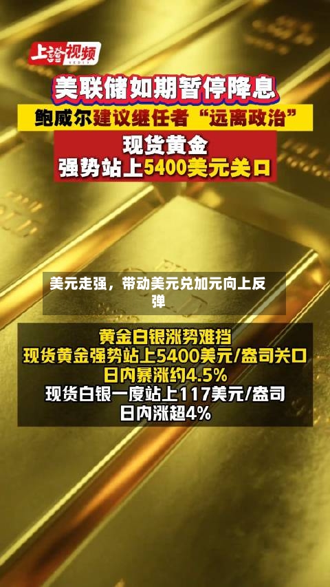 美元走强，带动美元兑加元向上反弹-第1张图片