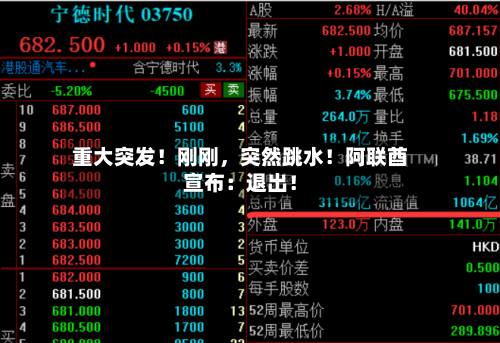 重大突发！刚刚，突然跳水！阿联酋宣布：退出！-第1张图片