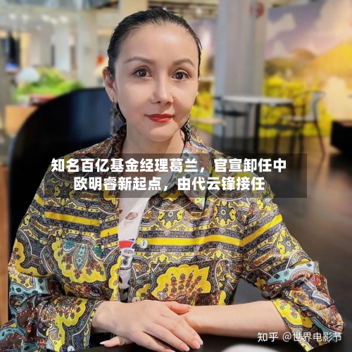 知名百亿基金经理葛兰	，官宣卸任中欧明睿新起点，由代云锋接任-第1张图片