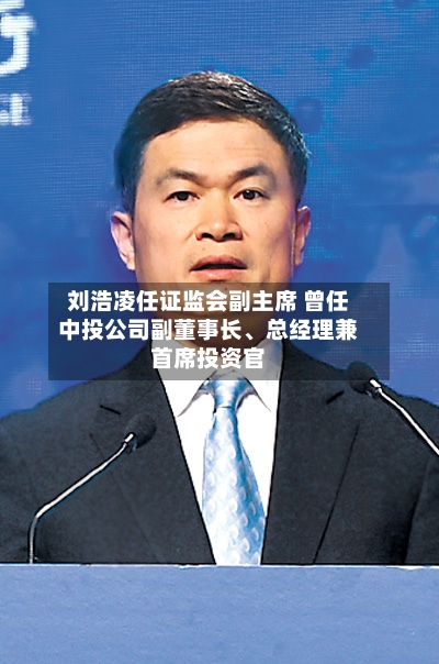 刘浩凌任证监会副主席 曾任中投公司副董事长	、总经理兼首席投资官-第2张图片