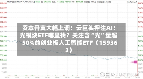 资本开支大幅上调！云巨头押注AI！光模块ETF哪里找？关注含“光”量超50%的创业板人工智能ETF（159363）-第2张图片