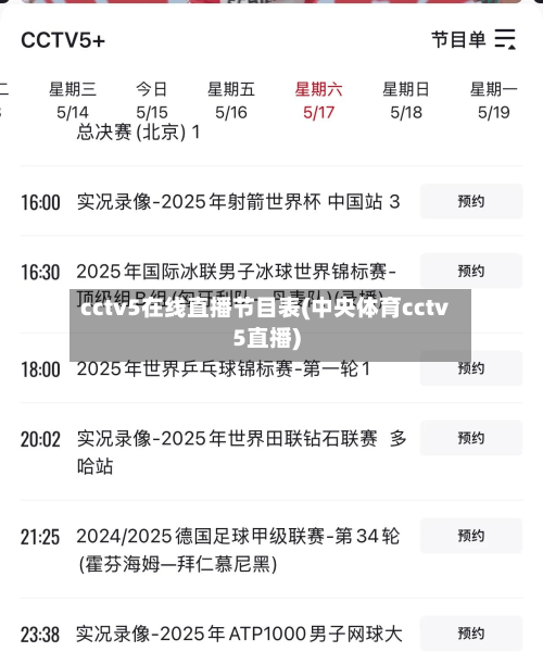cctv5在线直播节目表(中央体育cctv5直播)-第3张图片