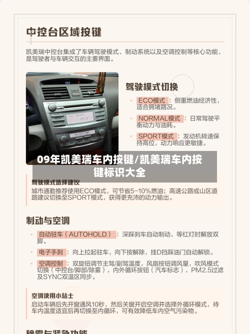 09年凯美瑞车内按键/凯美瑞车内按键标识大全-第1张图片