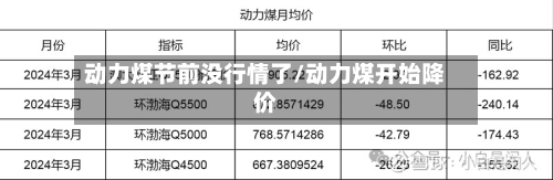 动力煤节前没行情了/动力煤开始降价-第3张图片