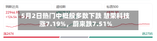 5月2日热门中概股多数下跌 慧荣科技涨7.19%，蔚来跌7.51%-第1张图片