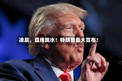 凌晨，直线跳水！特朗普重大宣布！-第1张图片