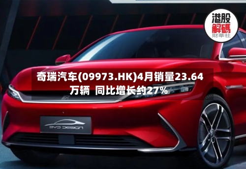 奇瑞汽车(09973.HK)4月销量23.64万辆  同比增长约27%-第1张图片