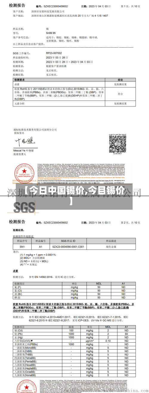 【今日中国锡价,今目锡价】-第2张图片