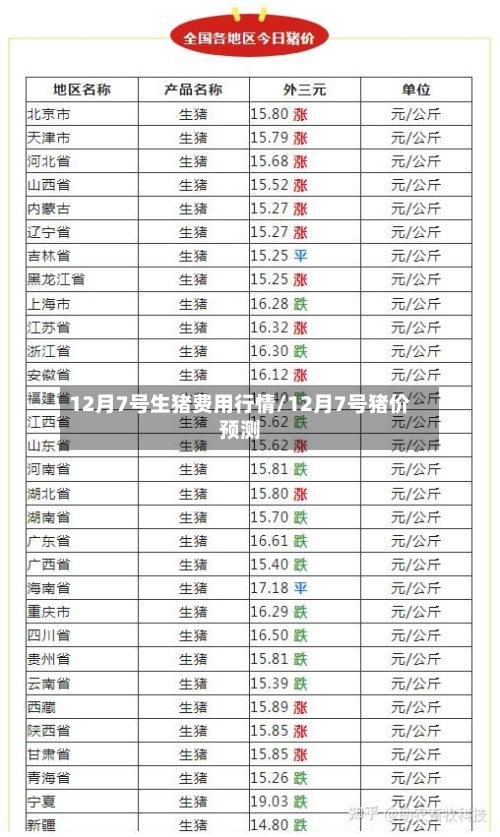 12月7号生猪费用行情/12月7号猪价预测-第2张图片