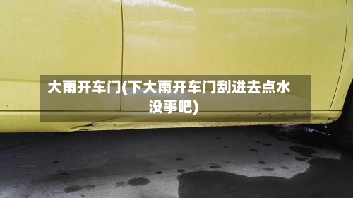 大雨开车门(下大雨开车门刮进去点水没事吧)-第1张图片