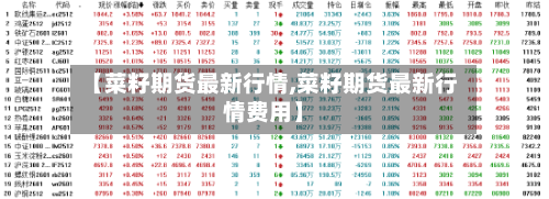 【菜籽期货最新行情,菜籽期货最新行情费用】-第2张图片