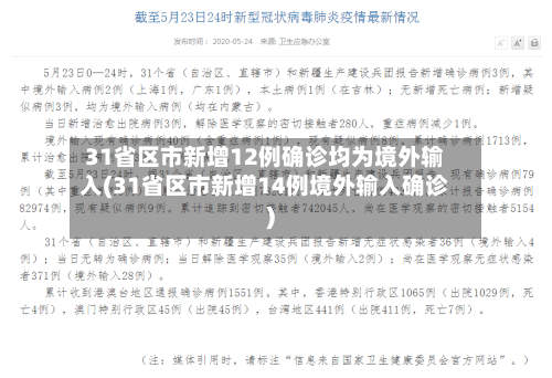 31省区市新增12例确诊均为境外输入(31省区市新增14例境外输入确诊)-第2张图片