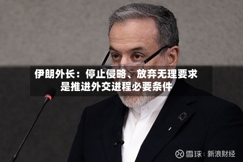 伊朗外长：停止侵略、放弃无理要求是推进外交进程必要条件-第1张图片