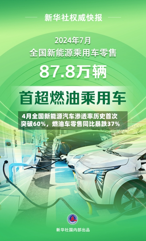 4月全国新能源汽车渗透率历史首次突破60%，燃油车零售同比暴跌37%-第2张图片