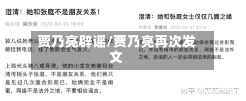 贾乃亮辟谣/贾乃亮再次发文-第2张图片