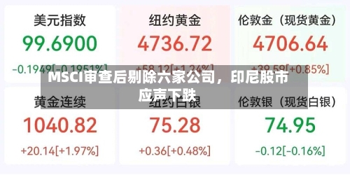 MSCI审查后剔除六家公司，印尼股市应声下跌-第1张图片