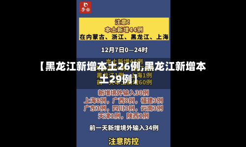 【黑龙江新增本土26例,黑龙江新增本土29例】-第3张图片