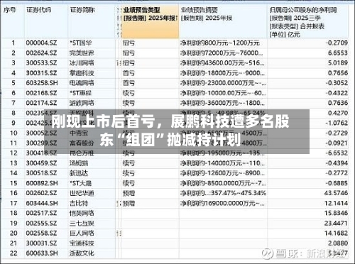 刚现上市后首亏，展鹏科技遭多名股东“组团	”抛减持计划-第1张图片