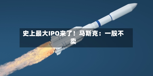 史上最大IPO来了！马斯克：一股不卖-第2张图片