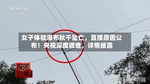 女子体验瀑布秋千坠亡	，直接原因公布！央视深度调查，详情披露-第1张图片