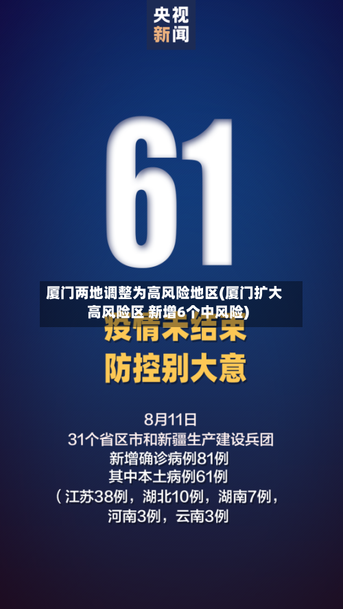 厦门两地调整为高风险地区(厦门扩大高风险区 新增6个中风险)-第3张图片