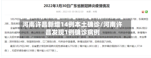 河南许昌新增14例本土确诊/河南许昌发现1例确诊病例-第2张图片