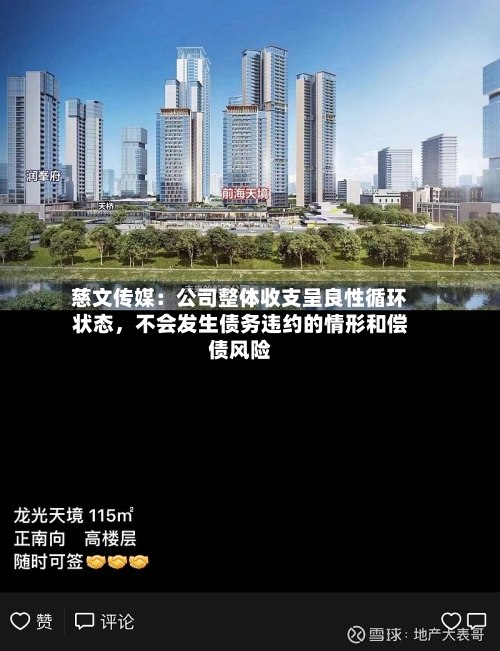 慈文传媒：公司整体收支呈良性循环状态	，不会发生债务违约的情形和偿债风险-第2张图片