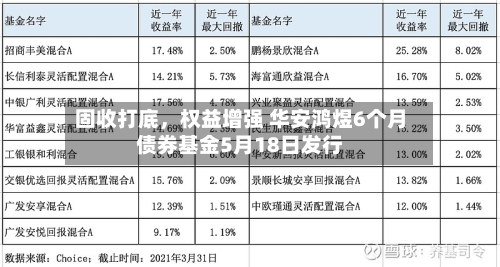 固收打底，权益增强 华安鸿煜6个月债券基金5月18日发行-第1张图片