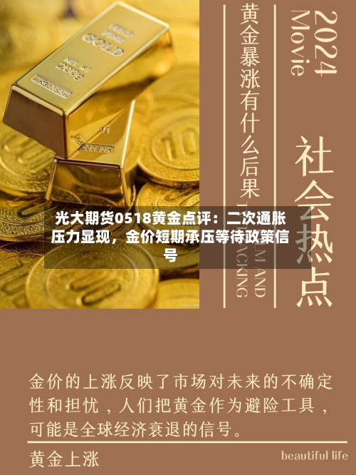 光大期货0518黄金点评：二次通胀压力显现，金价短期承压等待政策信号-第1张图片