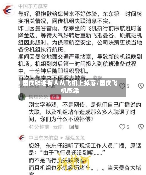 重庆辟谣有人从飞机上掉落/重庆飞机感染-第2张图片