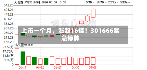 上市一个月，涨超16倍！301666紧急停牌-第1张图片