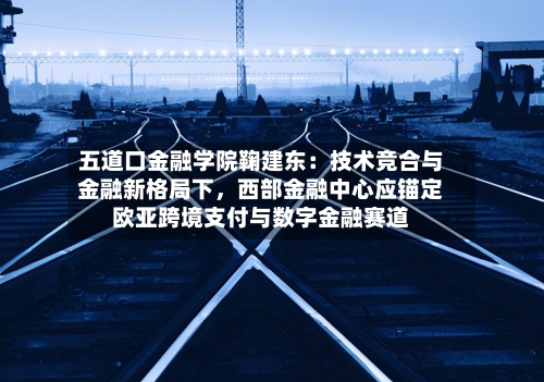 五道口金融学院鞠建东：技术竞合与金融新格局下，西部金融中心应锚定欧亚跨境支付与数字金融赛道-第3张图片