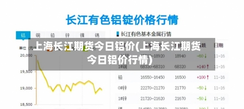 上海长江期货今日铝价(上海长江期货今日铝价行情)-第1张图片